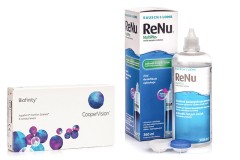 Biofinity (6 Linsen) + ReNu MultiPlus 360 ml mit Behälter